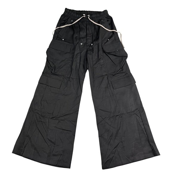 NWT MNML Cargo Pants Mens Small Rave Double Ultra Baggy Fit Black - Picture 1 of 11